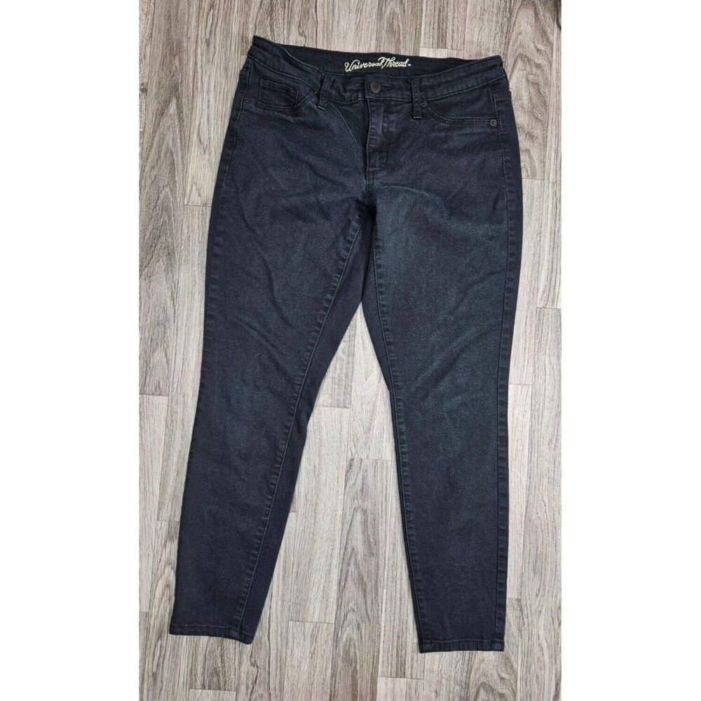 Universal Thread Womens Size 6 / 28 Short Mid Rise Skinny Black Jeans Jeggings